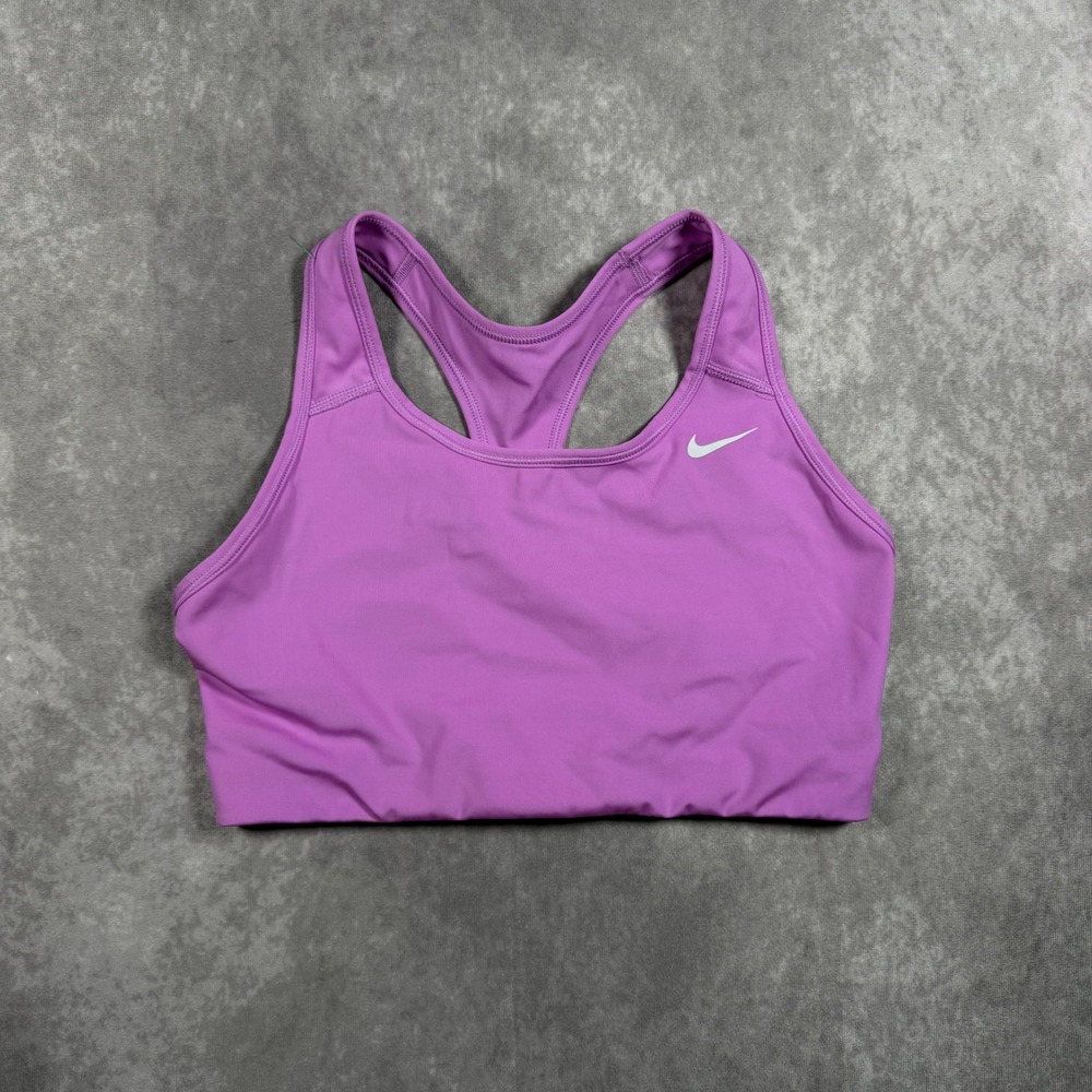Nike Dri-FIT Purple Racerback Sports Bra Large Women Activewear Workout Gym